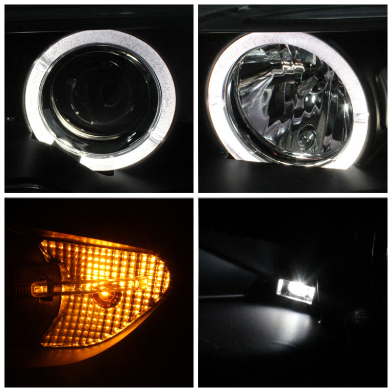 Spyder BMW E46 3-Series 04-06 2 DR Projector Halogen Model- LED Halo Blk PRO-YD-BMWE4604-2DR-HL-BK SPYDER