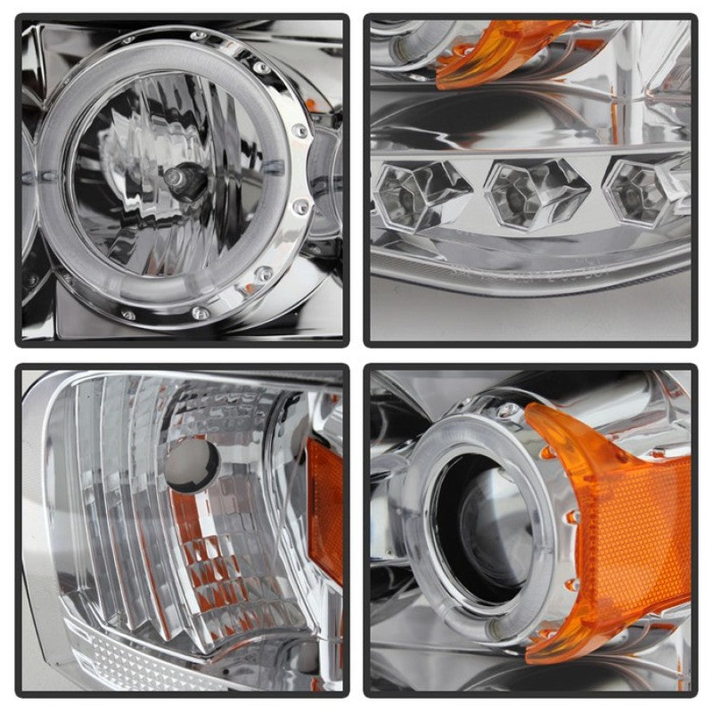 Spyder Dodge Ram 1500 02-05/Ram 2500 03-05 Projector Headlights LED Halo LED Chrm PRO-YD-DR02-HL-C SPYDER