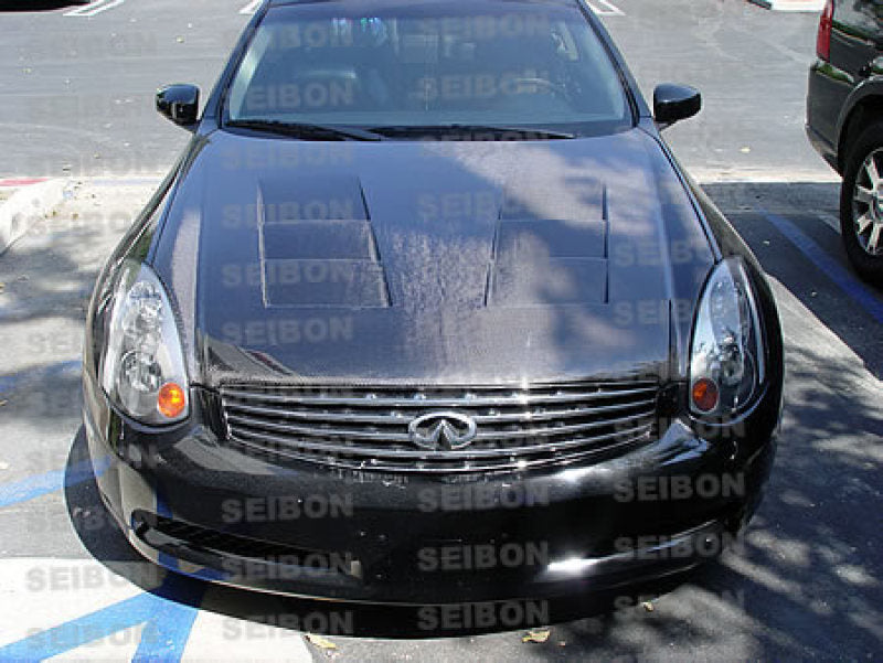 Seibon TS-style carbon fiber hood for 2003-2007 Infiniti G35 2DR - HD0305INFG352D-TS