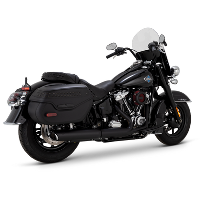 Vance & Hines 2025+ HD Softail Twin Slash 4in Round Black Slip-On Exhaust