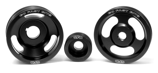 GFB 04-10 WRX/STI 3 Piece Under-Drive Pulley Kit w/ Belts (Crank Alternator & Power Steering) Go Fast Bits