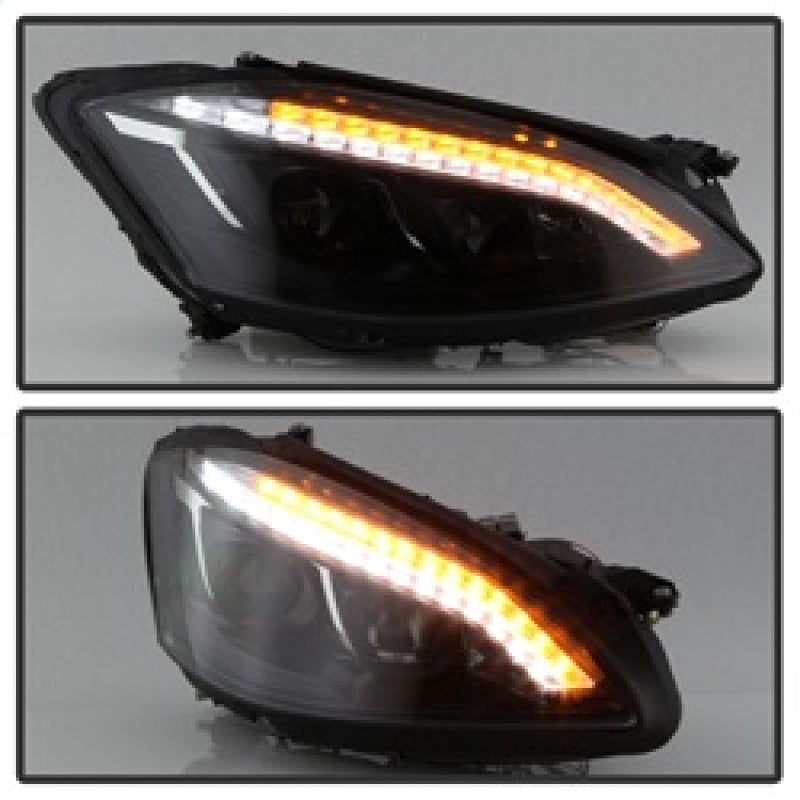 Spyder Mercedes W221 S Class 07-09 Headlights - HID Model Only - Black PRO-YD-MBW22107-HID-DRL-BK SPYDER