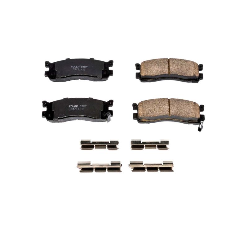 Power Stop 92-95 Mazda 929 Rear Z17 Evo Ceramic Brake Pad w/Hardware PowerStop