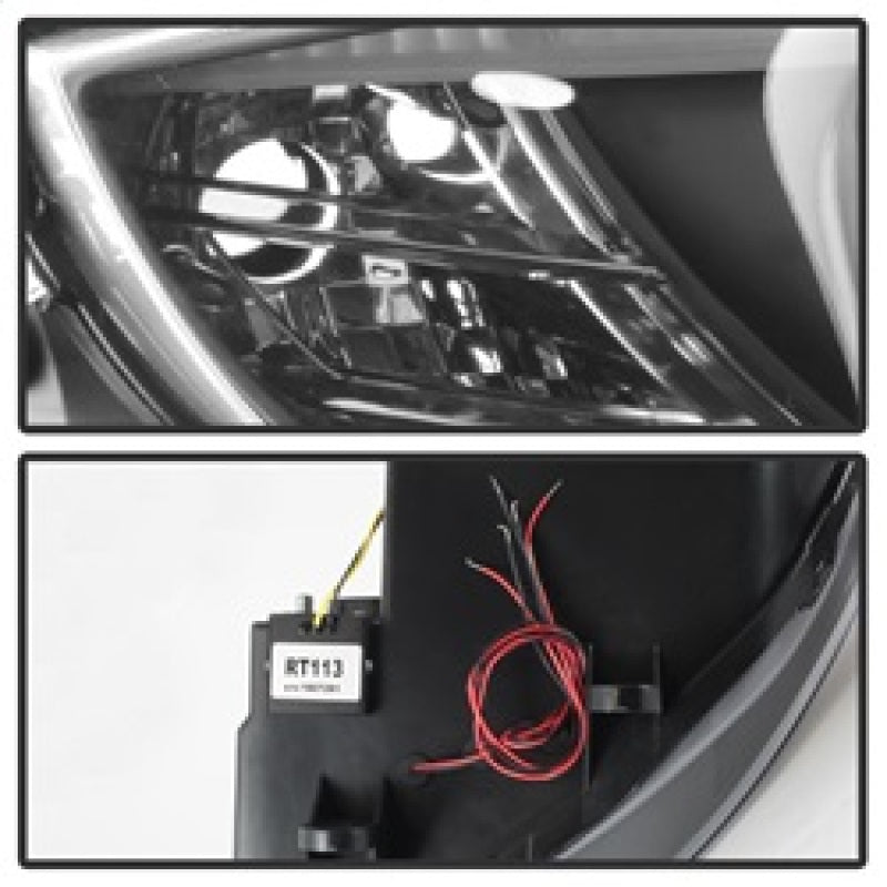 Spyder BMW Z4 03-08 Projector Headlights Halogen Model Only - LED Halo Black PRO-YD-BMWZ403-HL-BK SPYDER