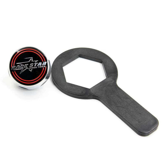Race Star Pro Forged Spindle Mount Cap (Push Through Style) Chrome - Single 630-6030-1