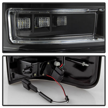 Spyder 04-08 Ford F-150 Projector Tail Lights - Light Bar DRL LED - Black ALT-YD-FF15004V2-LBLED-BK SPYDER