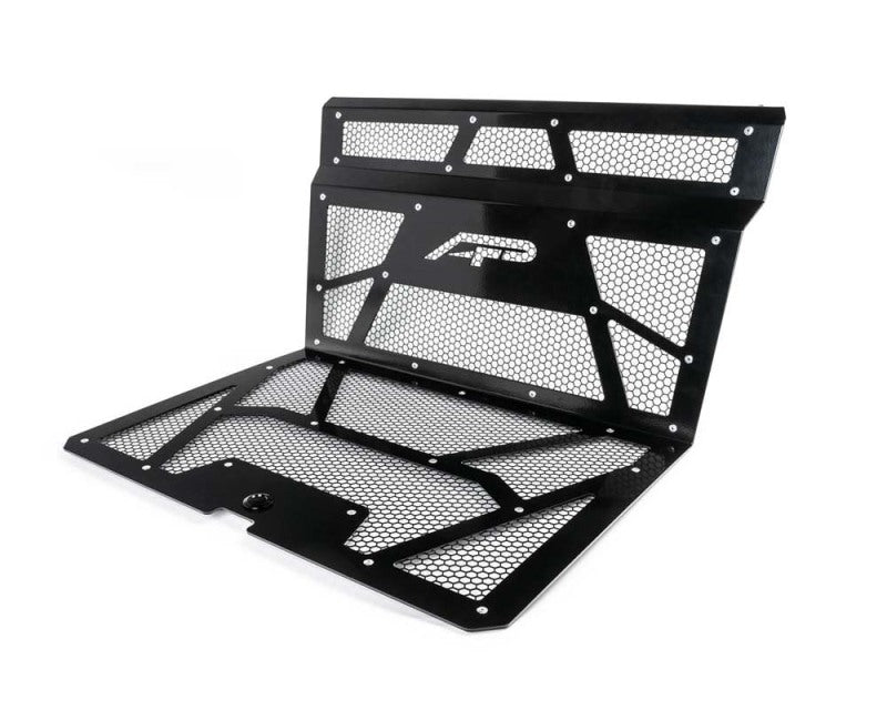 Agency Power AP-RZR-111-FGB-MMBLK 14-18 Polaris RZR XP 1000 / XP Turbo Vented Engine Cover - Gloss Black/Matte Black Mesh