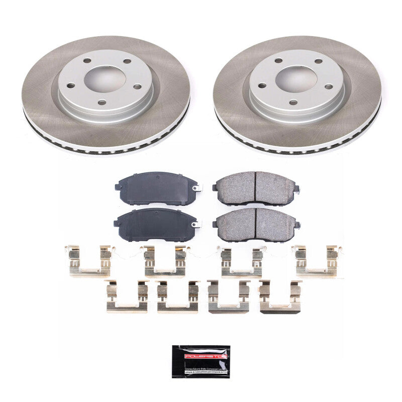 Power Stop 13-19 Nissan Sentra Front Semi-Coated Rotor Kit PowerStop