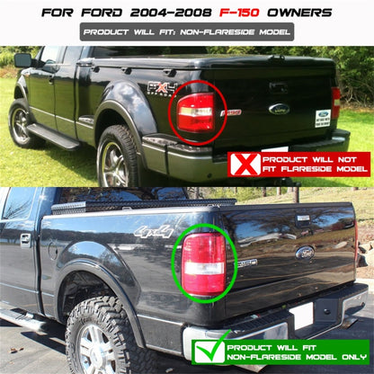 Xtune Ford F150 Styleside 04-08 LED Tail Lights Red Clear ALT-ON-FF15004-LED-RC SPYDER