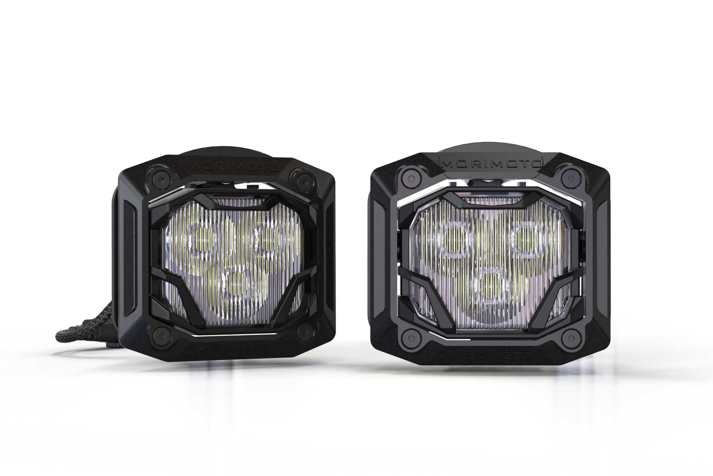 Morimoto 4Banger Flush-Mount Kit: (NCS Yellow Flood Beam)