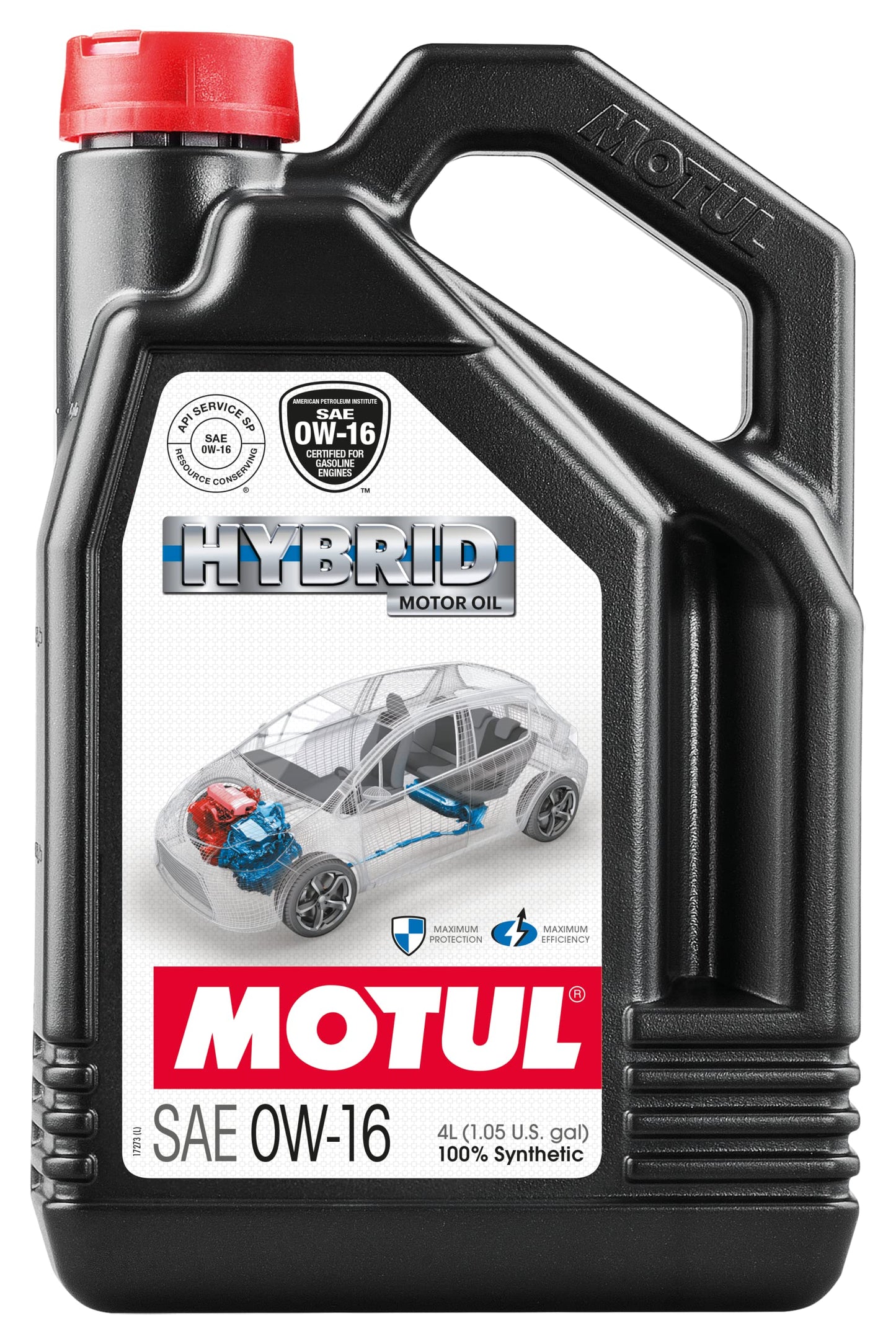Motul 4L Hybrid Synthetic Motor Oil - 0W16