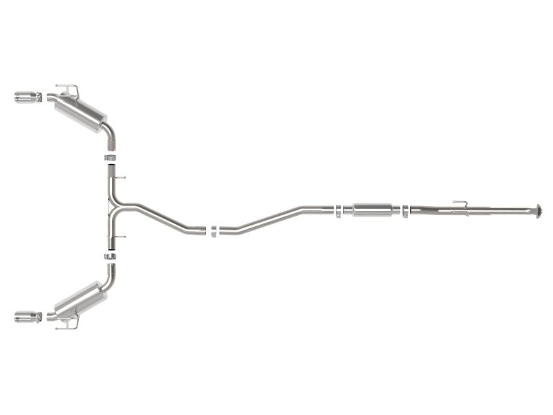 aFe POWER Takeda 2022 Honda Civic Stainless Steel Cat-Back Exhaust System w/ Polished Tip aFe