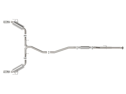 aFe POWER Takeda 2022 Honda Civic Stainless Steel Cat-Back Exhaust System w/ Polished Tip aFe
