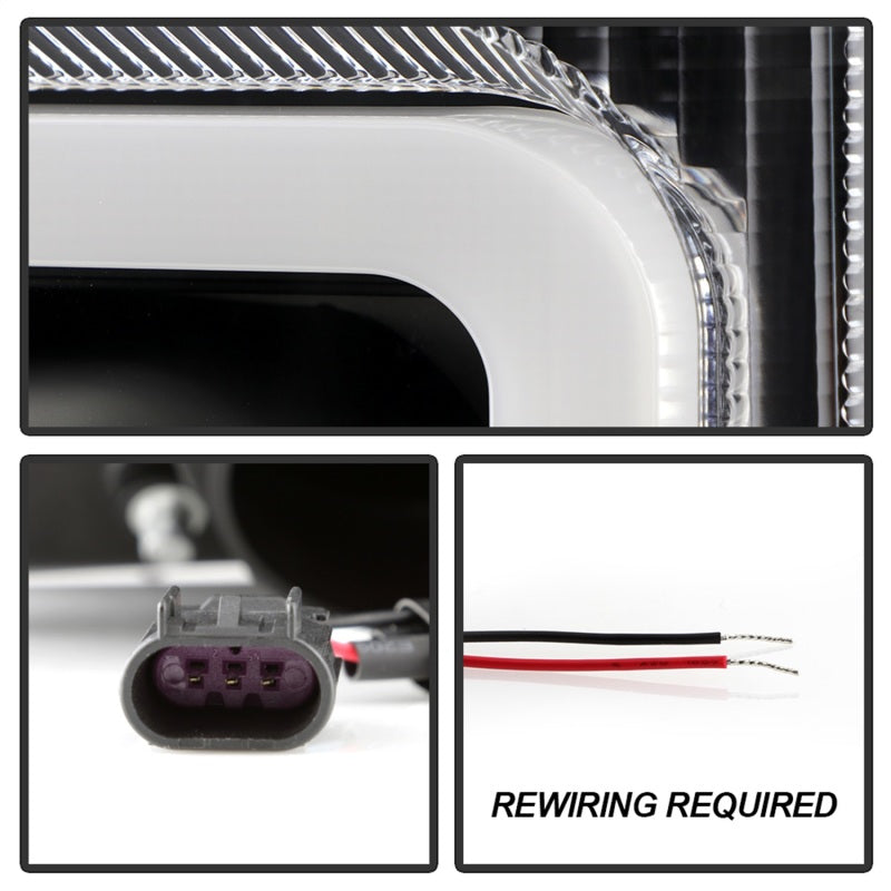 Spyder 17-18 Ford F250/F350/F450 Halogen Model Only -White Light Bar- Black- PRO-YD-FS17HALSI-BK SPYDER