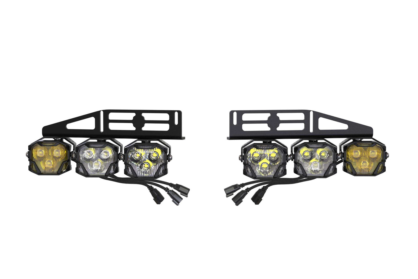 4Banger Triple Fog Kit: 17-20 Raptor (brackets and harness)