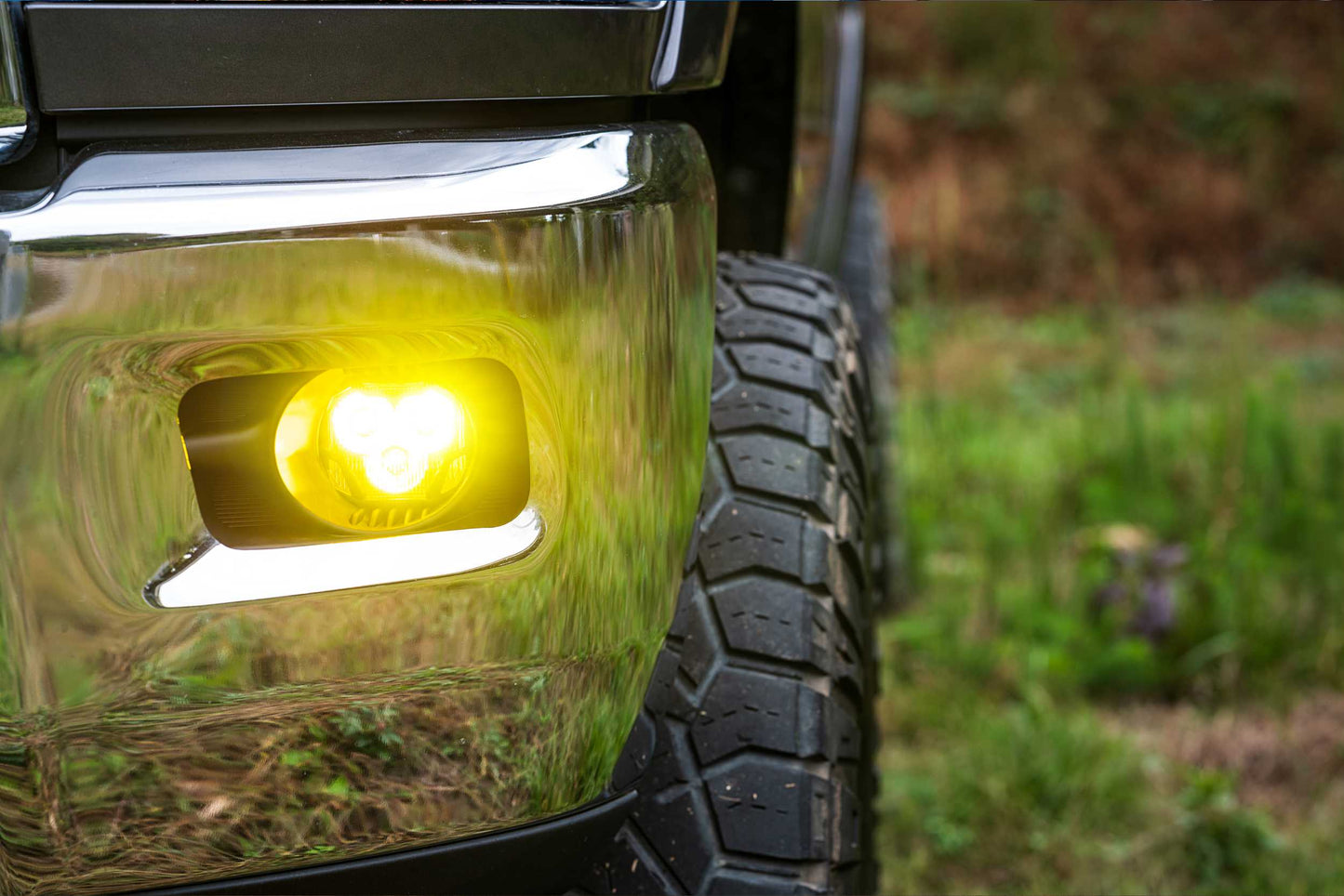 4Banger Fog Lights: 10-18 Ram HD (HXB Yellow SAE Wide Beam)