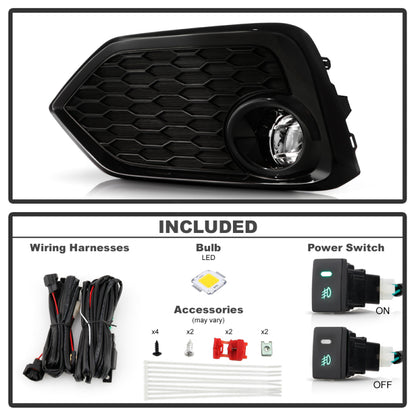Spyder 16-17 Honda Civic Hatchback (Hatch Only) OEM LED Fog Light w/Switch - Clear (FL-HC2017-LED-C) SPYDER