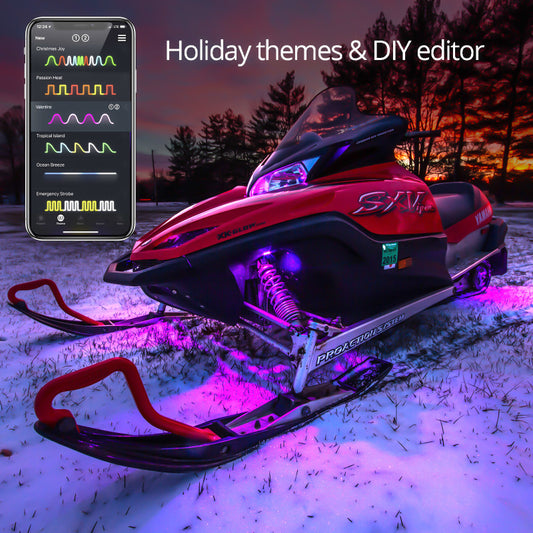 XKGlow LED Snowmobile Accent Light Kits | XKchrome Smartphone App - Part XK-SNOW-STA