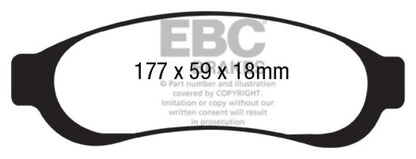 EBC Ultimax2 Rear Brake Pads - UD1067 EBC