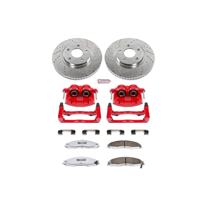 Power Stop 98-02 Chevrolet Camaro Front Z26 Street Warrior Brake Kit w/Calipers PowerStop