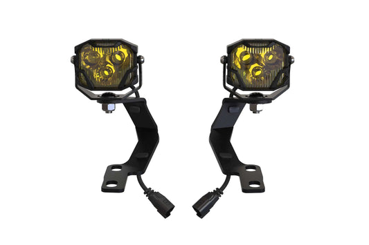 Morimoto 4Banger Ditch Light Kit: 05-15 Tacoma (HXB Yellow SAE Wide Beam) Morimoto
