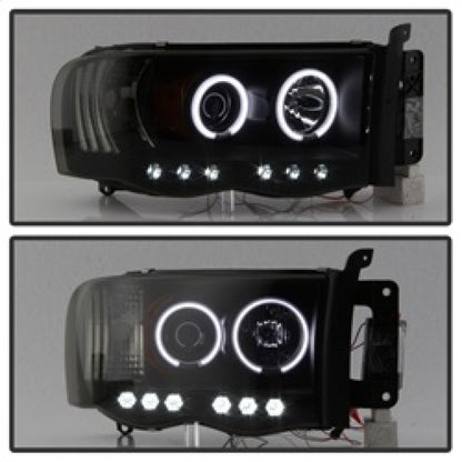 Spyder Dodge Ram 1500 02-05 03-05 Projector Headlights CCFL Halo LED Blk Smke PRO-YD-DR02-CCFL-BSM SPYDER