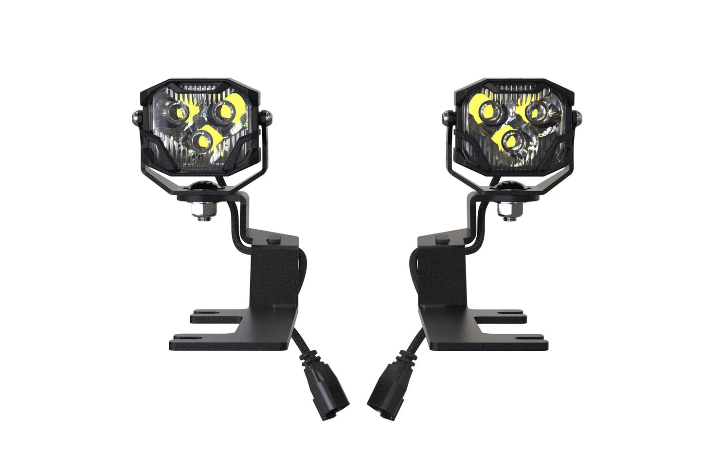 Morimoto 4Banger Ditch Light Kit: 14-18 Sierra 1500 (HXB White Spot Beam) Morimoto