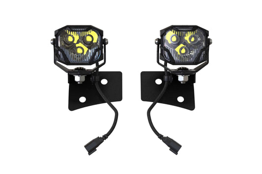 Morimoto 4Banger Ditch Light Kit: Wrangler JK (HXB Yellow Spot Beam) Morimoto