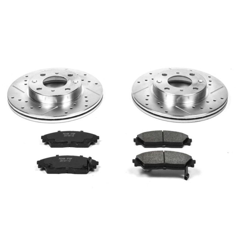 Power Stop 90-91 Honda Civic Front Z23 Evolution Sport Brake Kit PowerStop