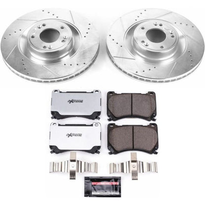 Power Stop 2011 Hyundai Equus Front Z26 Street Warrior Brake Kit PowerStop