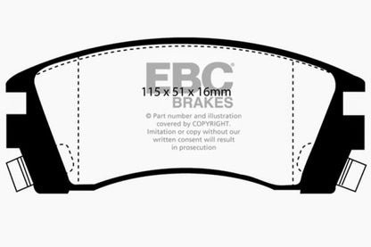 EBC Ultimax2 Front Brake Pads - UD509 EBC