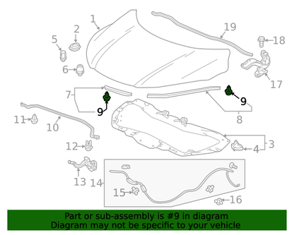 OEM HONDA 13-17 Accord Door-Front Door-Lower Seal Retainer Clip (91520-SCC-003) X1