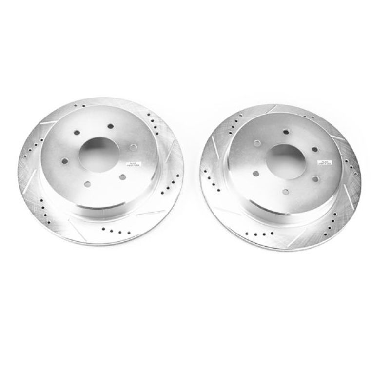 Power Stop 17-18 Nissan Titan Rear Evolution Drilled & Slotted Rotors - Pair PowerStop