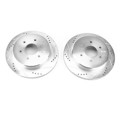 Power Stop 17-18 Nissan Titan Rear Evolution Drilled & Slotted Rotors - Pair PowerStop