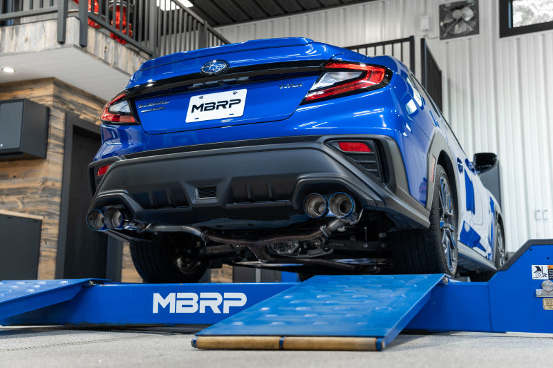 MBRP 2022 Subaru BRZ 2.4L/Toyota GR86 2.4L 2.5in Dual Split Rear Exit w/ Quad CF Tips - T304 MBRP