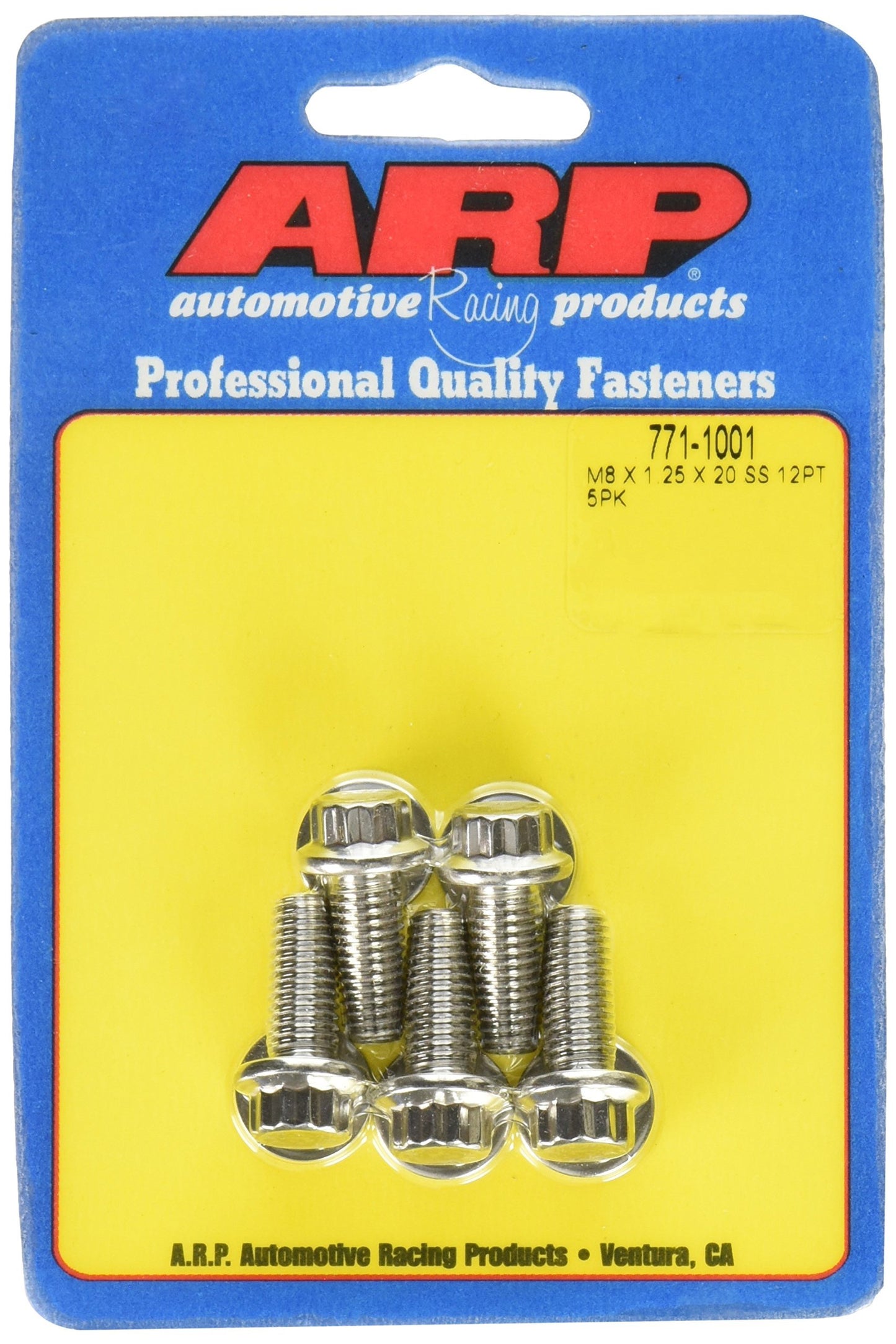 ARP M10 x 1.25 x 20 12pt Stainless Steel Bolts (Set of 5)