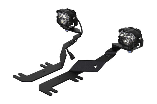 Morimoto 4Banger Ditch Light Kit: 17-22 Super Duty (HXB Yellow Combo Beam) Morimoto