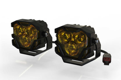 Morimoto 4Banger Surface-Mount Kit: (HXB Yellow Flood Beam)
