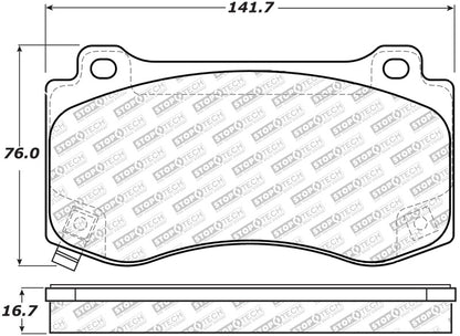 StopTech Street Disc Rear Brake Pads - 305.11490 Stoptech