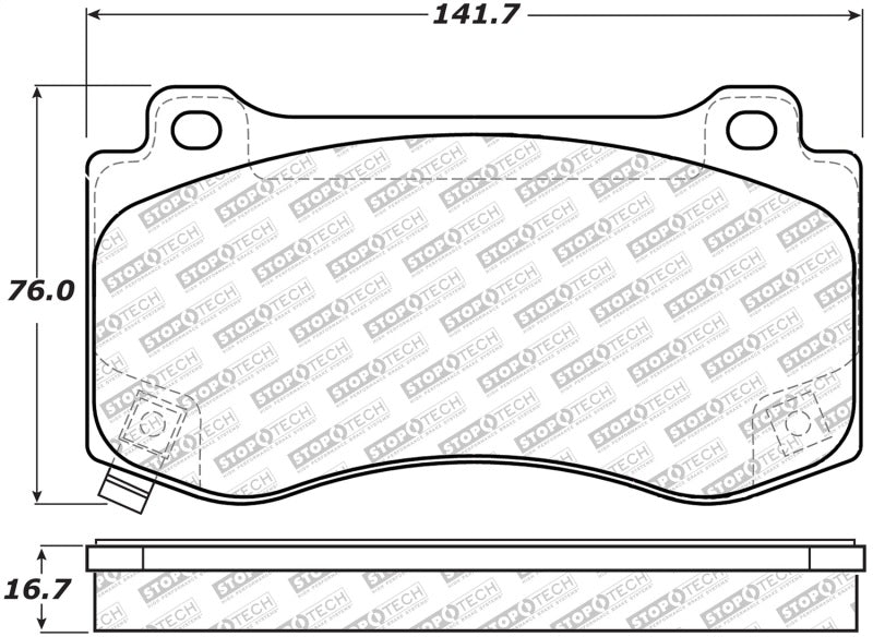 StopTech Street Disc Rear Brake Pads - 305.11490