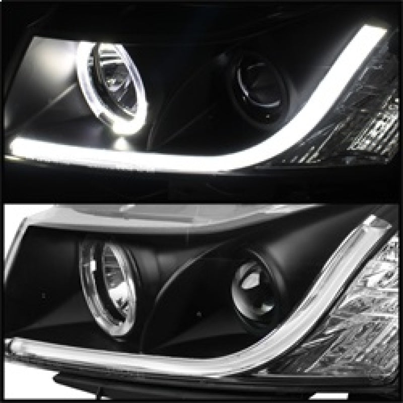 Spyder Chevy Cruze 11-14 Projector Headlights Light Tube DRL Blk PRO-YD-CCRZ11-LTDRL-BK SPYDER