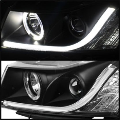 Spyder Chevy Cruze 11-14 Projector Headlights Light Tube DRL Blk PRO-YD-CCRZ11-LTDRL-BK SPYDER