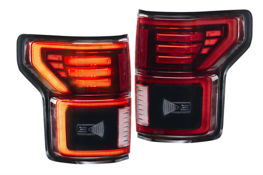Morimoto XB LED Tail Lights: Ford F-150 (15-20 / Red Lens / Set) Morimoto