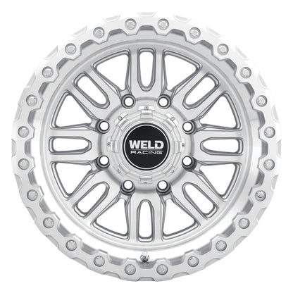 Weld Off-Road Swift 17x9in 6x135 / 6x139.7 BP ET-12 106.1mm CB - Gloss Silver Machined Wheel & Ring