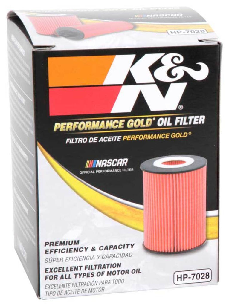 K&N Performance Oil Filter for 2010+ Mercedes Benz GLE350D 3.0L V6 DSL 2.75in OD x 3.625in H K&N Engineering