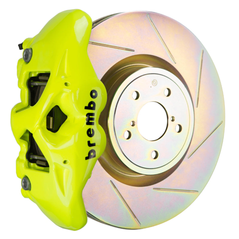 Brembo 15-21 WRX (VA) Front GT BBK 4 Piston Cast 326 x30 1pc Rotor Slotted Type-1- Fluo. Yellow Brembo