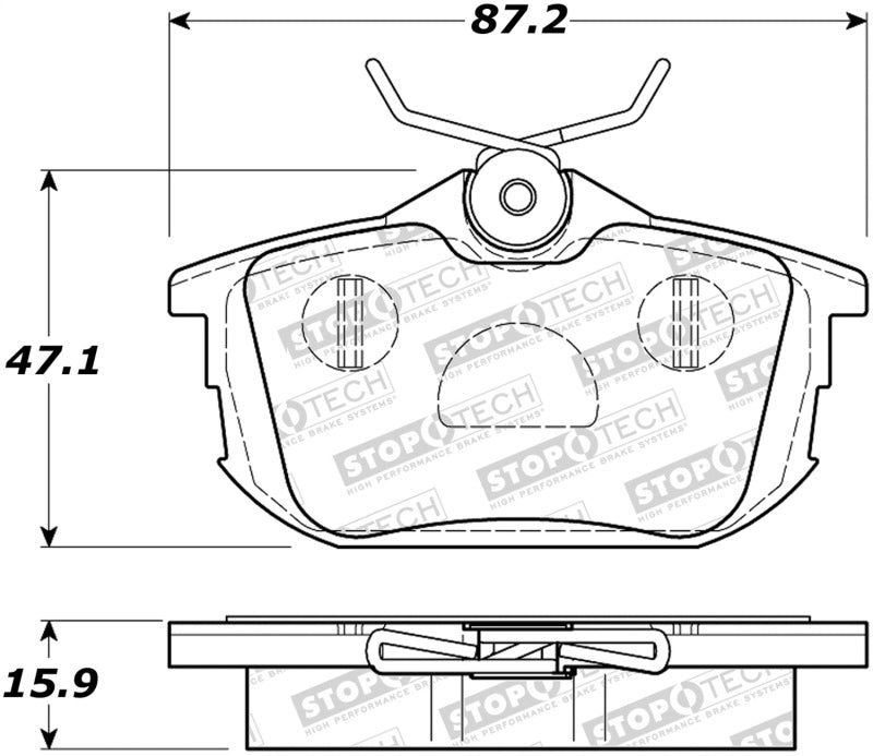 StopTech Premium Ceramic Brake Pads - 308.08380 Stoptech