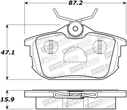 StopTech Premium Ceramic Brake Pads - 308.08380 Stoptech