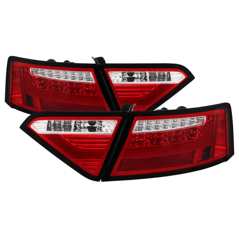 Spyder 08-12 Audi A5 LED Tail Lights - Red Clear ALT-YD-AA508V2-LED-RC SPYDER