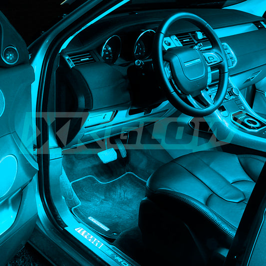 XKGlow Light Blue - 4x8" Strip Single Color XKGlow UnderglowLED Accent Light Car/Truck Kit - 4 Piece - Part XK041004-AB
